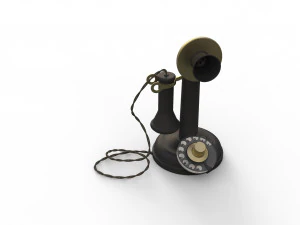 antique ancient table phone 3D Model