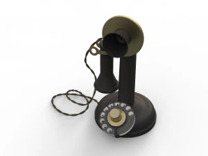 antique ancient table phone 3D Model