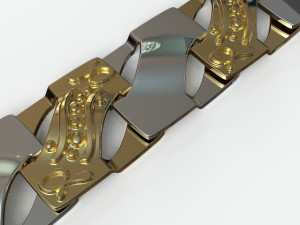 square chain link 3D-Modell