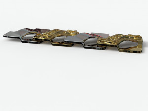 square chain link 3D-Modell