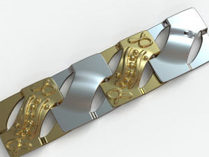 square chain link 3D-Modell