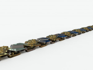 square chain link 3D-Modell