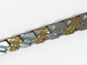 square chain link 3D-Modell