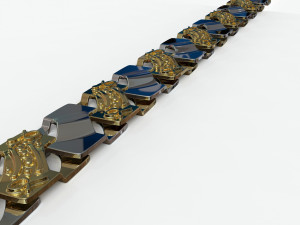 square chain link 3D-Modell