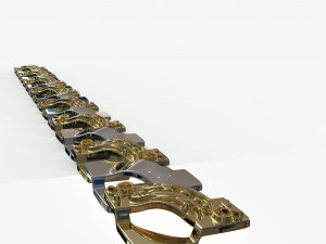 square chain link 3D-Modell