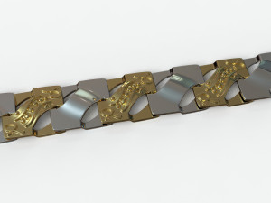 square chain link 3D-Modell