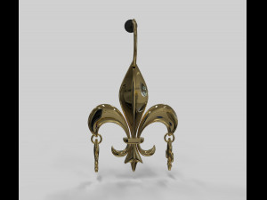 fleur de lis earring 3D 模型