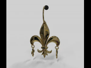 fleur de lis earring 3D Model