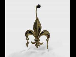 fleur de lis earring 3D 模型