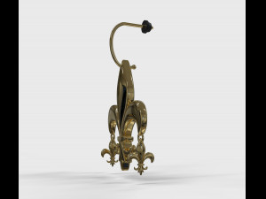 fleur de lis earring 3D 模型