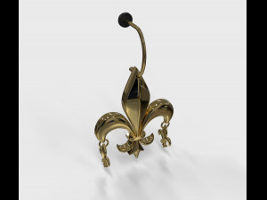 fleur de lis earring 3D 模型