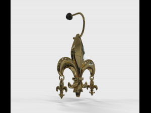 fleur de lis earring 3D 模型