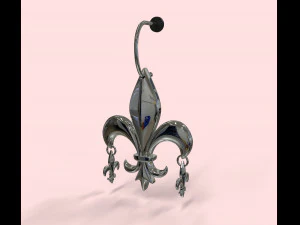 fleur de lis earring 3D Model