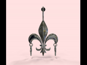fleur de lis earring 3D 模型