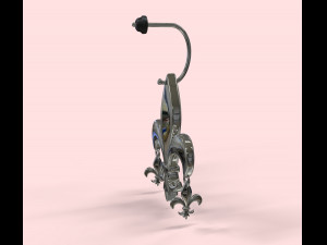fleur de lis earring 3D 模型