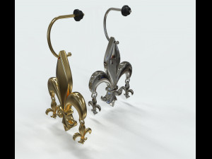fleur de lis earring 3D 模型