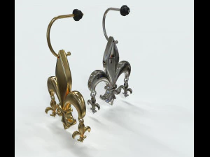fleur de lis earring 3D Model