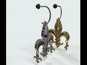 fleur de lis earring 3D Model