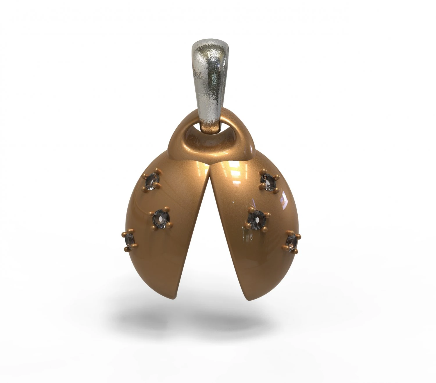 ladybug abstract pendant 3D Model .c4d .max .obj .3ds .fbx .stl .blend 