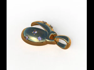 ladybug abstract pendant 3D Model