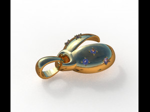 ladybug abstract pendant 3D 모델