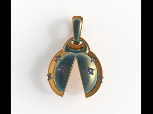 ladybug abstract pendant 3D 모델