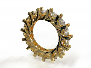 eternity loop ring Modello 3D