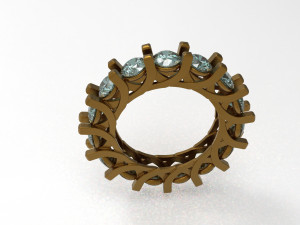 eternity loop ring Modello 3D