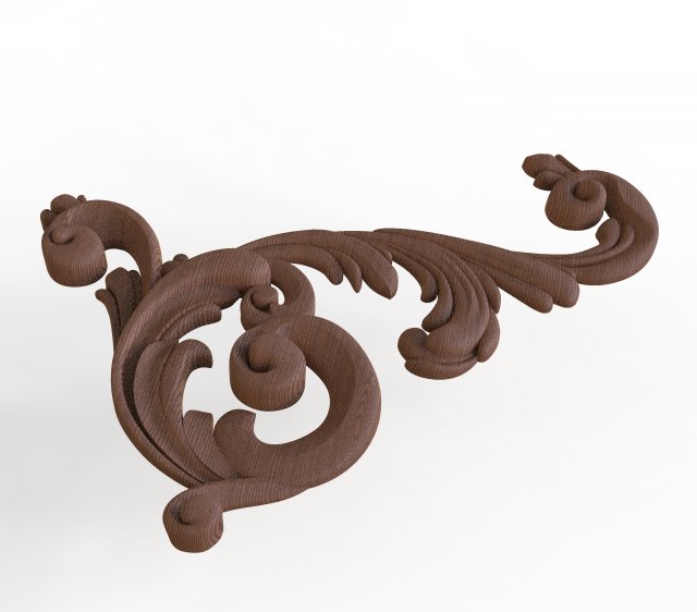 ornament leaves leg 3D 模型 .c4d .max .obj .3ds .fbx .stl .blend 