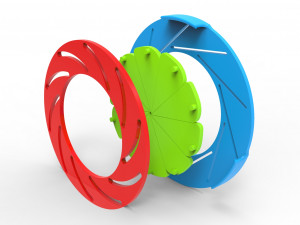 Iris diaphragm mechanism 3D Model