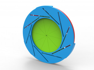 Iris diaphragm mechanism Model 3D