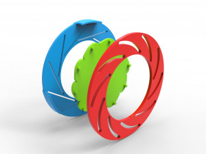 Iris diaphragm mechanism Model 3D