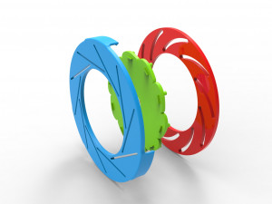Iris diaphragm mechanism Model 3D