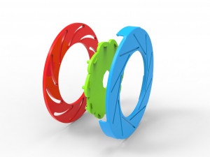 Iris diaphragm mechanism Model 3D