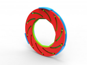 Iris diaphragm mechanism Model 3D