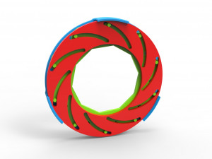 Iris diaphragm mechanism Model 3D