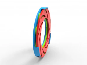 Iris diaphragm mechanism 3D Model