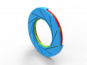 Iris diaphragm mechanism Model 3D