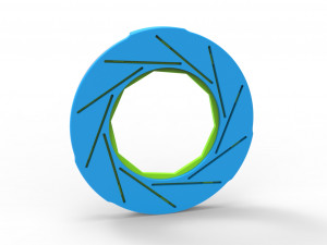 Iris diaphragm mechanism Model 3D