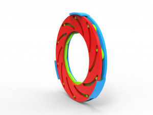 Iris diaphragm mechanism Model 3D