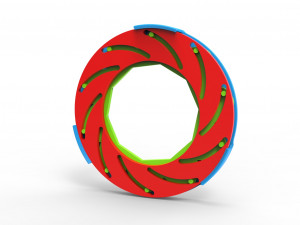 Iris diaphragm mechanism Model 3D