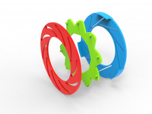 Iris diaphragm mechanism Model 3D