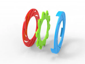 Iris diaphragm mechanism 3D Model