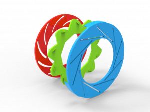 Iris diaphragm mechanism Model 3D