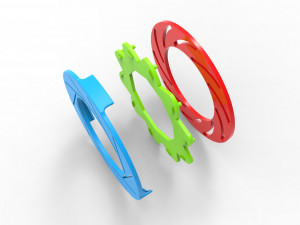 Iris diaphragm mechanism Model 3D