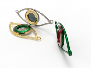 eye iris diaphragm pendant 3D Model
