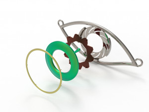 eye iris diaphragm pendant Modèle 3D