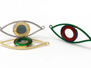 eye iris diaphragm pendant 3D Model