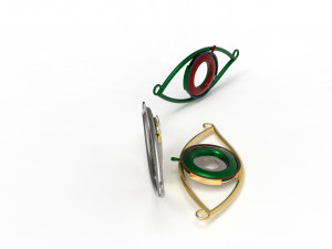 eye iris diaphragm pendant Modèle 3D