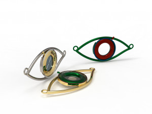 eye iris diaphragm pendant Modèle 3D